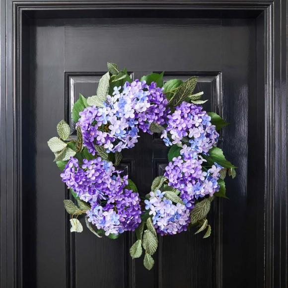 Glitzhome Glitzhome 22"D Artificial Hydrangea Wreath