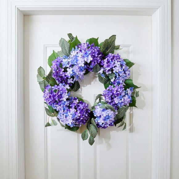 Glitzhome Glitzhome 22"D Artificial Hydrangea Wreath