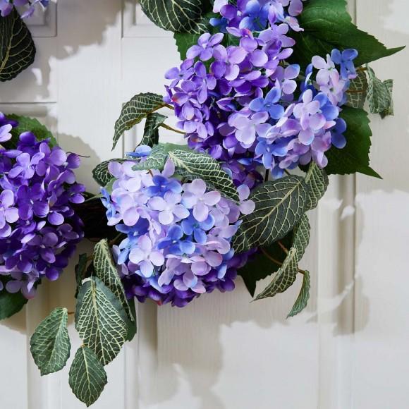 Glitzhome Glitzhome 22"D Artificial Hydrangea Wreath
