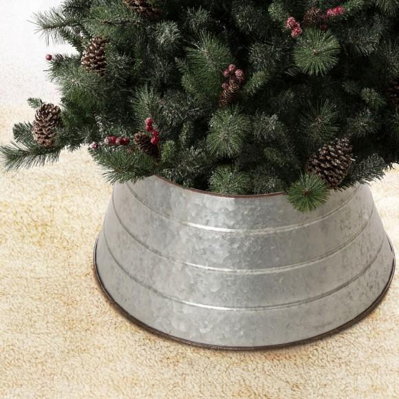 Glitzhome Glitzhome 22"D Galvanized Metal Tree Collar