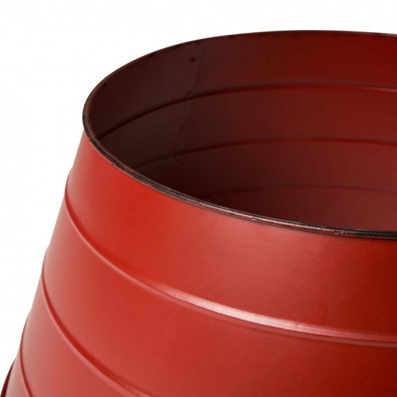Glitzhome Glitzhome 22"D Painted Red Metal Tree Collar