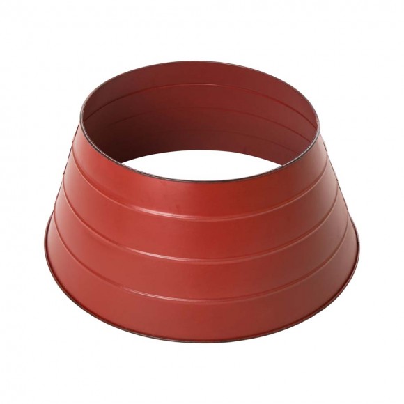 glitzhome Glitzhome 22"D Painted Red Metal Tree Collar