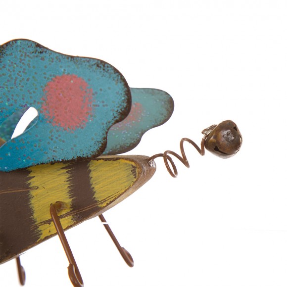 Glitzhome Glitzhome 22"H Hancrafted Wooden/Iron Butterfly Patio Wind Chime