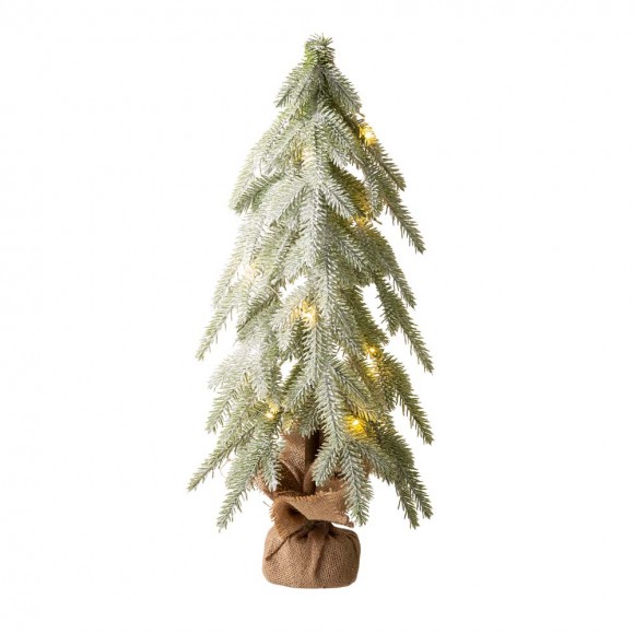 glitzhome Glitzhome 22"H Lighted Frosted Artificial Table Tree