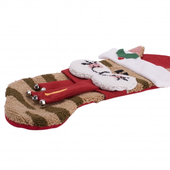 Glitzhome Glitzhome 22" Handmade Hooked 3D Cat Christmas Stocking