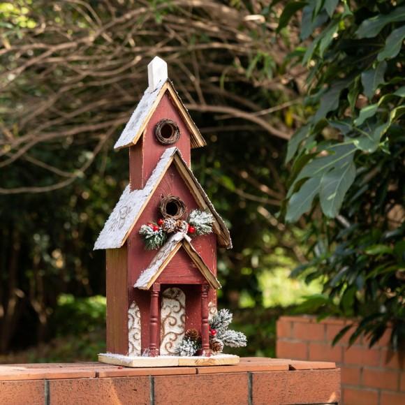 Glitzhome Glitzhome 23.43"H Oversized Wooden Church Birdhouse