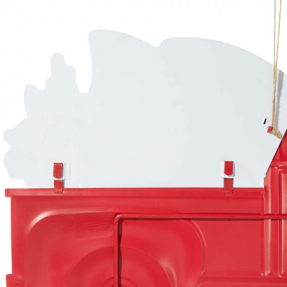 Glitzhome Glitzhome 23.5"L Metal Patriotic/Americana Red Truck Yard Stake Or Wall Décor (Two Functions)