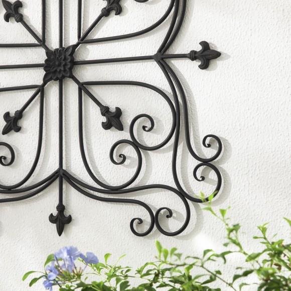 Glitzhome Glitzhome 23.5"L Traditional Iron Scroll Garden Wall Décor