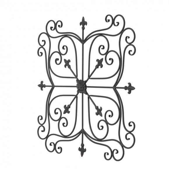Glitzhome Glitzhome 23.5"L Traditional Iron Scroll Garden Wall Décor