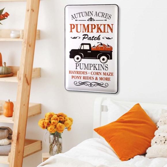 Glitzhome Glitzhome 23.62"H Enameled Metal Truck Wall Sign