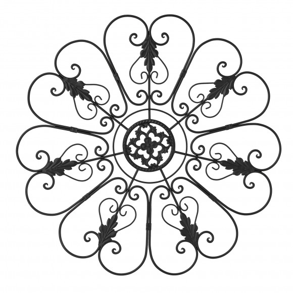 glitzhome Glitzhome 23.75"D Traditional Iron Scroll Wall Decor