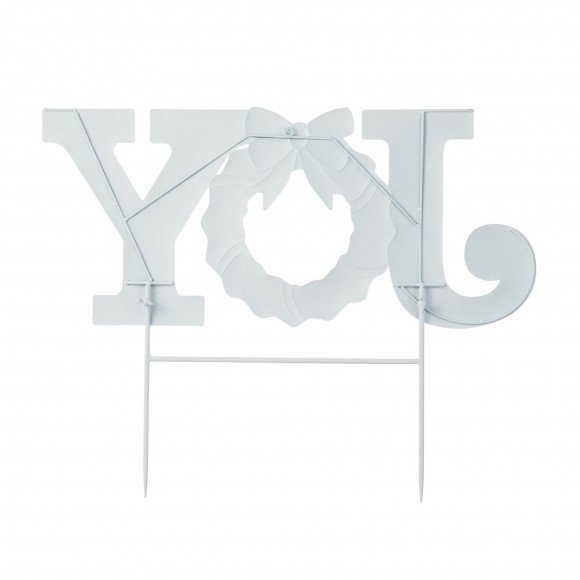 Glitzhome Glitzhome 23.75"L Metal Christmas "JOY" Yard Stake(KD)