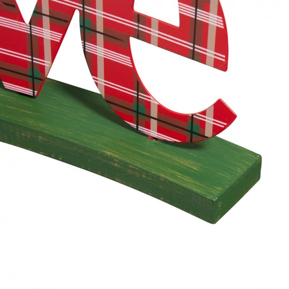 Glitzhome Glitzhome 23.82"L Wooden Believe Table Decor