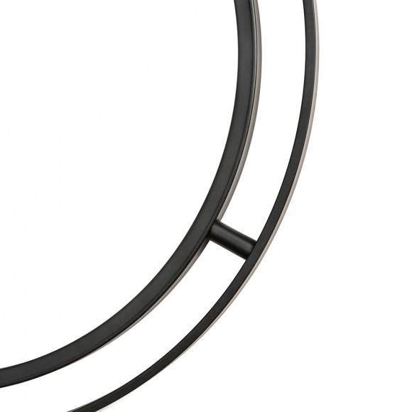 Glitzhome Glitzhome 24.00"D Deluxe Black Metal Round Wall Mirror