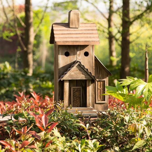 Glitzhome Glitzhome 24.02"H Extra-Large Rustic Wood Natural Birdhouse