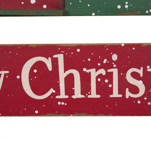 Glitzhome Glitzhome 24.02"H Metal/Wooden Christmas Truck Yard Stack Or Wall Décor (Two Function)