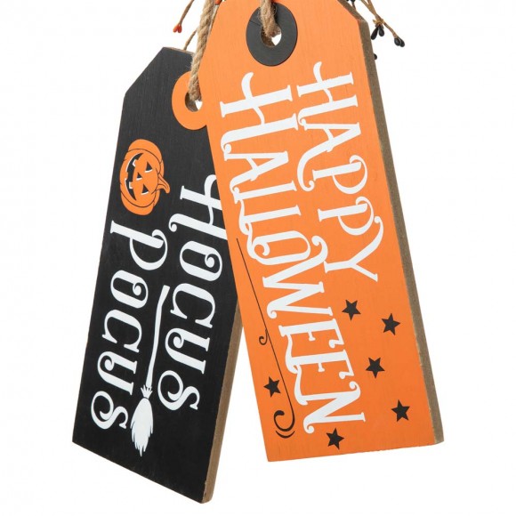 Glitzhome Glitzhome 24.75"H Halloween Wooden Doorknob Hanging Decor