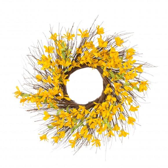 glitzhome Glitzhome 24"D Artificial Winter Jasmine Wreath