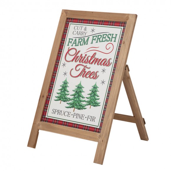 glitzhome Glitzhome 24"H Christmas Wooden Porch Sign / Standing Décor