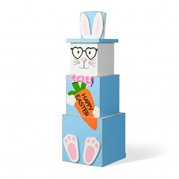 glitzhome Glitzhome 24"H Double Sided Wooden Porch Decor Easter and July 4th