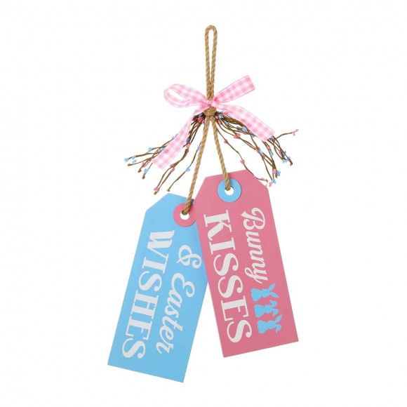 glitzhome Glitzhome 24"H Easter Wooden Doorknob Hanging Decor