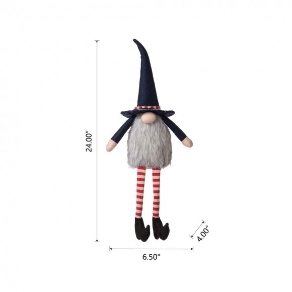 Glitzhome Glitzhome 24"H Fabric Patriotic Gnome Sitter Décor