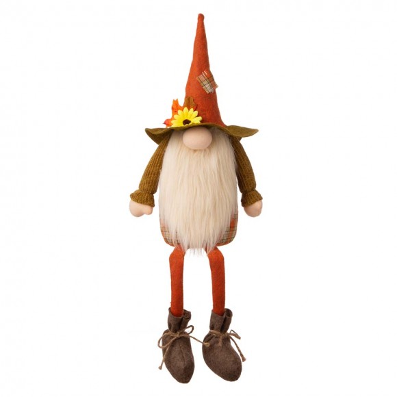 glitzhome Glitzhome 24"H Fall Fabric Gnome Shelf Sitter Decor