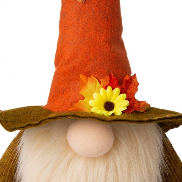 Glitzhome Glitzhome 24"H Fall Fabric Gnome Standing Decor
