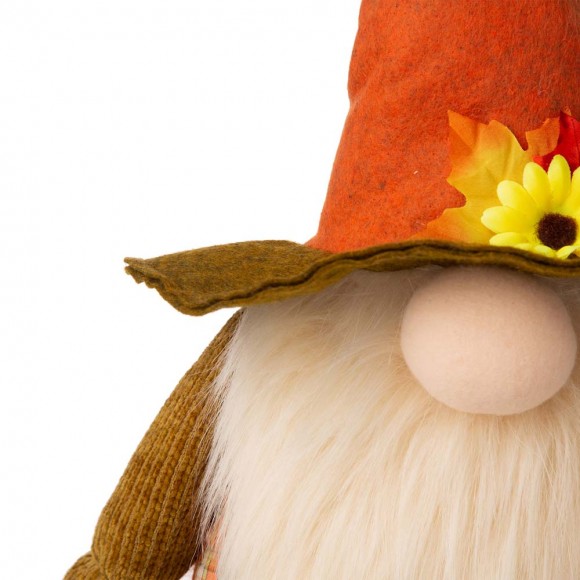 Glitzhome Glitzhome 24"H Fall Fabric Gnome Standing Decor