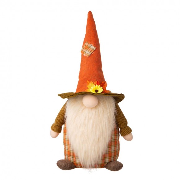 glitzhome Glitzhome 24"H Fall Fabric Gnome Standing Decor
