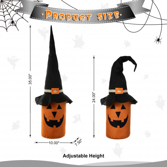 Glitzhome Glitzhome 24"H Halloween Linen Jack-O-Lantern Doorstop Porch Decor