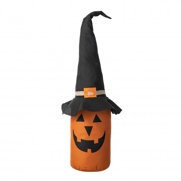Glitzhome Glitzhome 24"H Halloween Linen Jack-O-Lantern Doorstop Porch Decor
