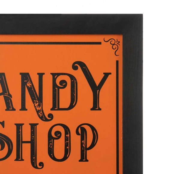 Glitzhome Glitzhome 24"H Halloween Wooden "Candy Shop" Standing Easel Sign Or Hanging Decor