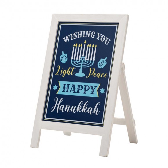 glitzhome Glitzhome 24"H Hanukkah Wooden Porch Sign or Standing Décor