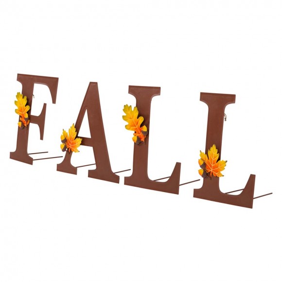 Glitzhome Glitzhome 24"H Metal "FALL" Yard Stake Or Wall Décor Or Standing Decor (Three Functions)