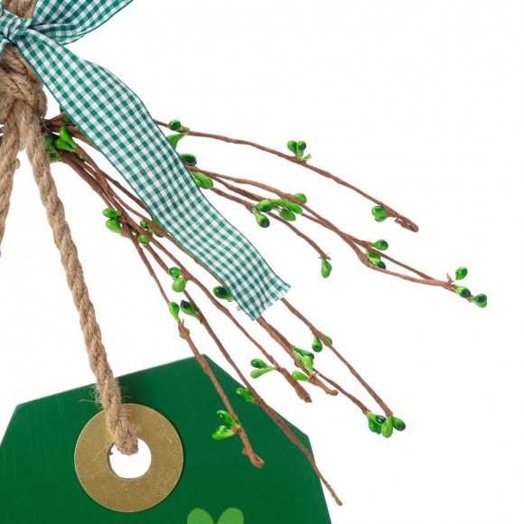 Glitzhome Glitzhome 24"H St. Patrick's Day Wooden Doorknob Hanging Decor