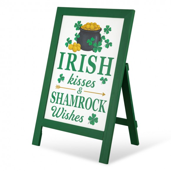glitzhome Glitzhome 24"H St. Patrick's Wooden Porch Sign