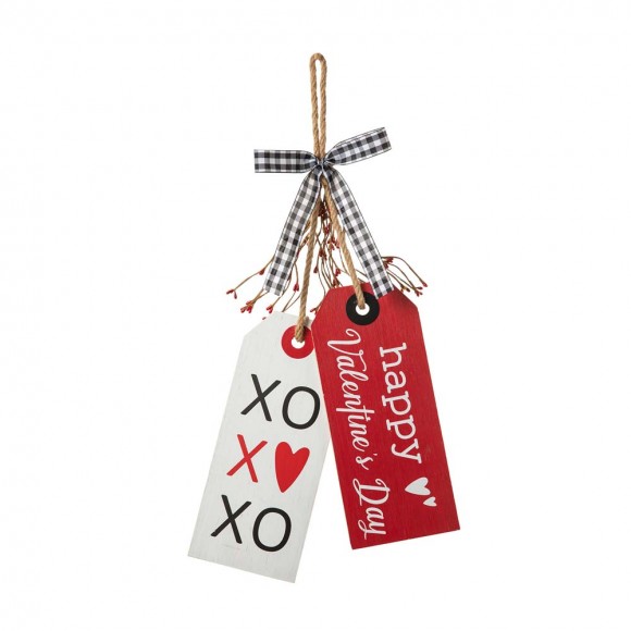 glitzhome Glitzhome 24"H Valentine's Wooden Doorknorb Hanging Decor