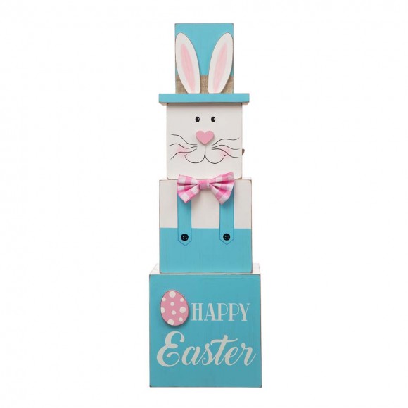 Glitzhome Glitzhome 24"H Wooden Double Sided Easter And July Fourth Decor