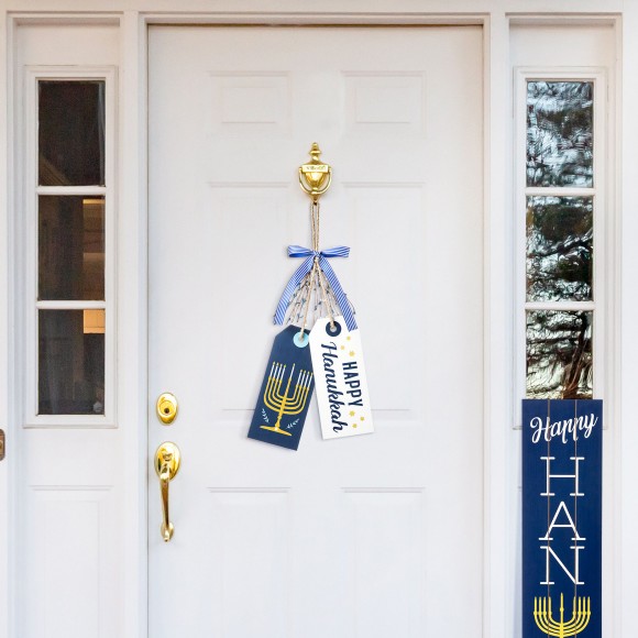 Glitzhome Glitzhome 24"H Wooden Hanukkah Doorknob Hanging Decor
