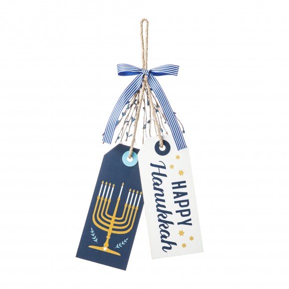 Glitzhome Glitzhome 24"H Wooden Hanukkah Doorknob Hanging Decor