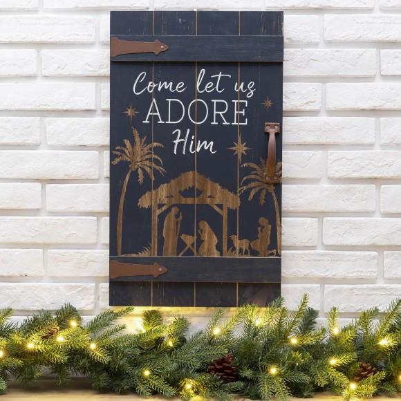 Glitzhome Glitzhome 24"H Wooden Nativity Wall Décor