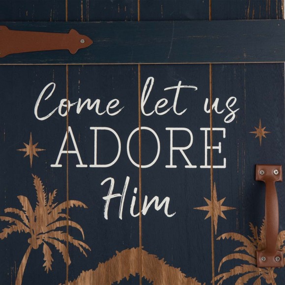 Glitzhome Glitzhome 24"H Wooden Nativity Wall Décor