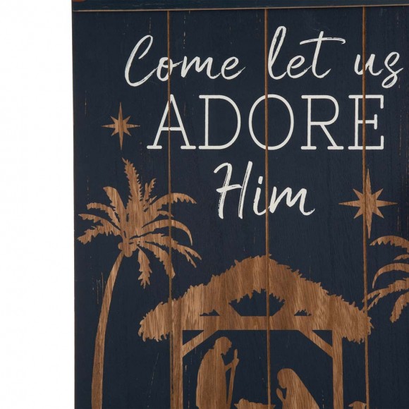 Glitzhome Glitzhome 24"H Wooden Nativity Wall Décor