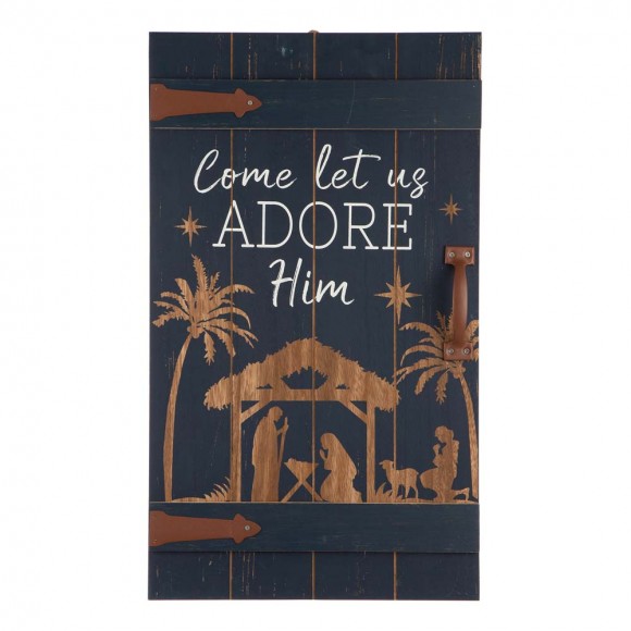 glitzhome Glitzhome 24"H Wooden Nativity Wall Décor