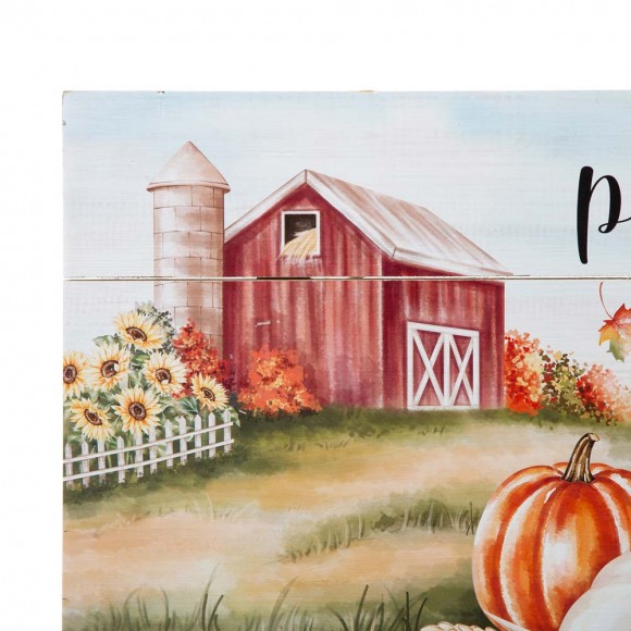Glitzhome Glitzhome 24"L Fall Wooden "Welcome To Our Pumpkin Patch" Wall Sign Decor