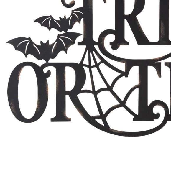 Glitzhome Glitzhome 24"L Halloween Metal "TRICK OR TREAT" Wall Sign