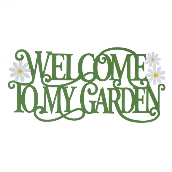 glitzhome Glitzhome 24"L Metal Cutout "WELCOME TO MY GARDEN" Wall Decor