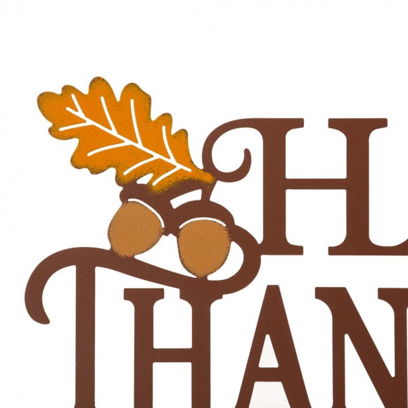 Glitzhome Glitzhome 24"L Metal "HAPPY THANKSGIVING" Wall Décor