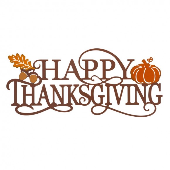 glitzhome Glitzhome 24"L Metal "HAPPY THANKSGIVING" Wall Décor